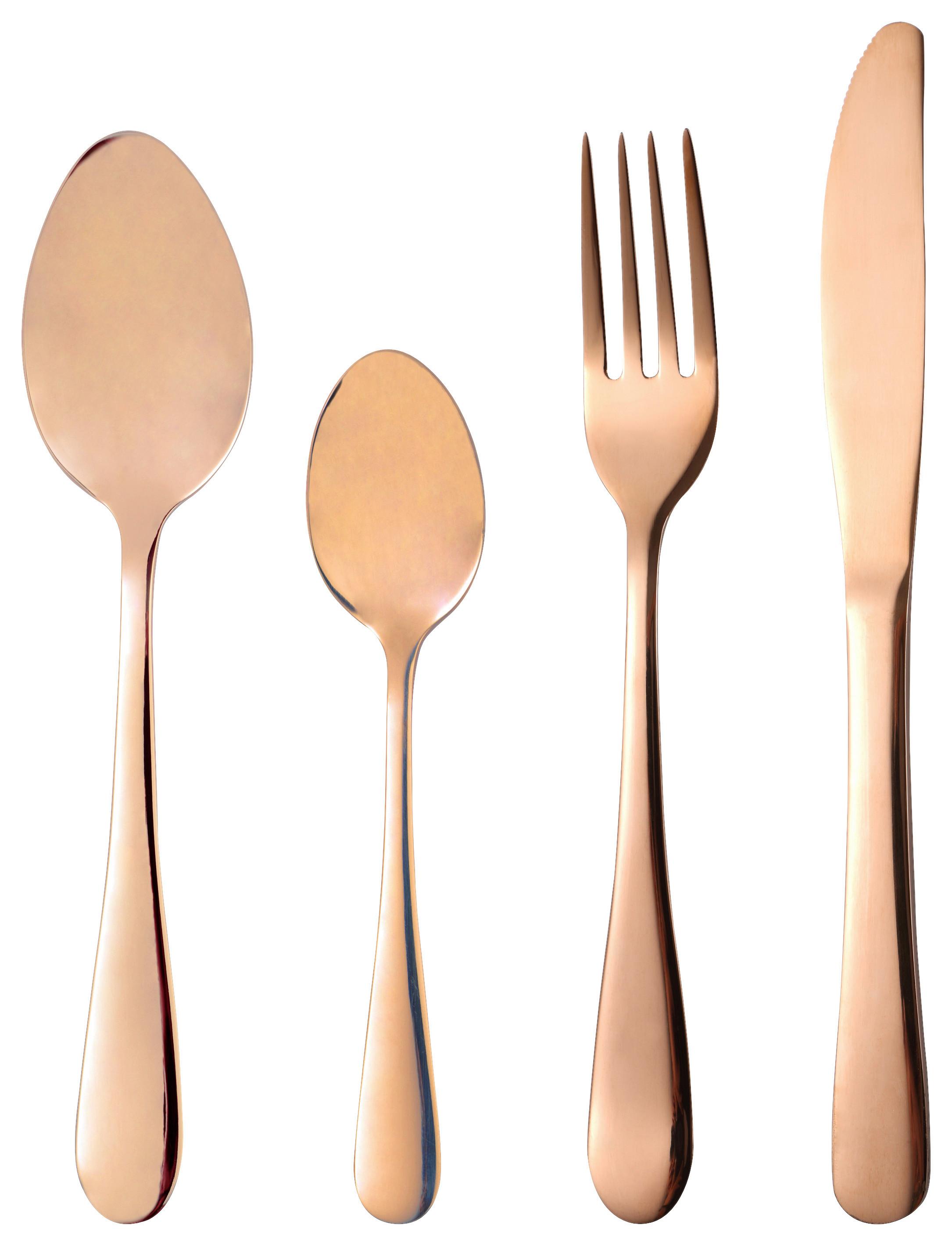 Besteckset 24-Teilig für 6 Personen - Kupferfarben, Basics, Metall