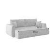 Schlafsofa Bali - Schwarz/Grau, MODERN, Holz/Textil (245/74-90/104cm) - Luca Bessoni