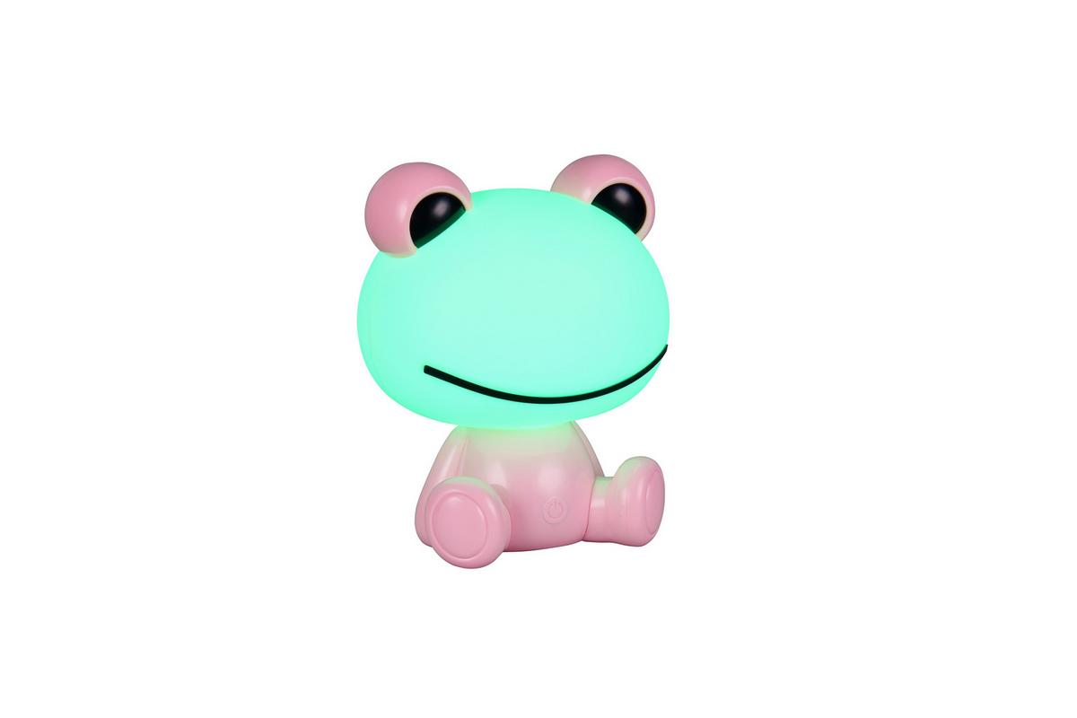 LED-Tischleuchte Hopper Weiß Pink B: 16,5 cm - Pink/Weiß, LIFESTYLE, Kunststoff (19,5/16,5/24,5cm)