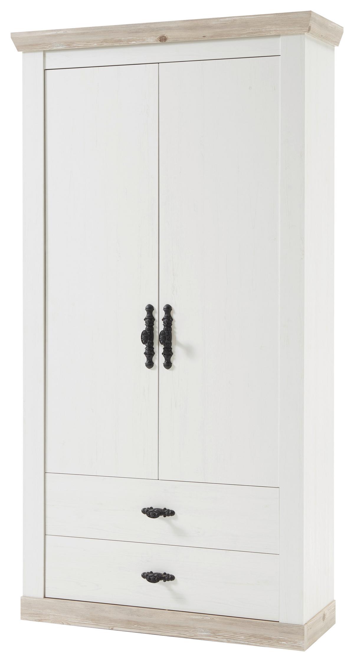 Garderobe Florenz Pinienfarrb./Hellbraun 107 cm - Hellbraun/Pinienfarben, Design, Holzwerkstoff (107/201/38cm) - MID.YOU