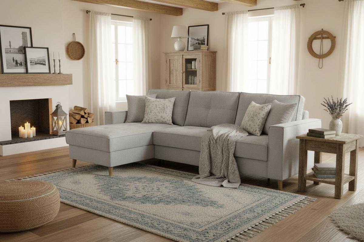 Ecksofa Bergen Hellgrau S: 257 cm - Hellgrau, Design, Textil (257/159cm) - MID.YOU