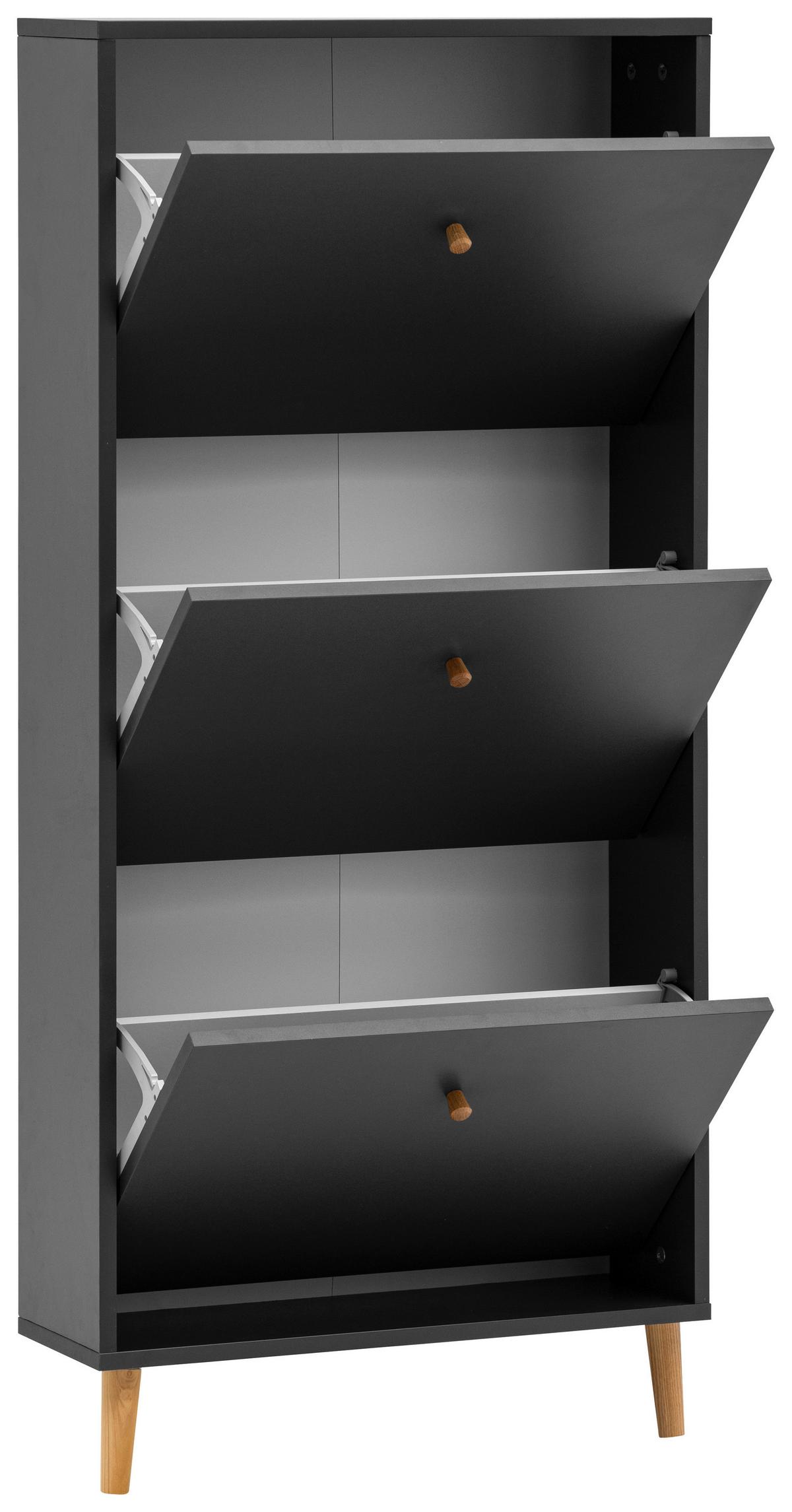 Schuhkipper Bjarne, Anthrazit B: 59,8 Cm - Anthrazit, Design, Holzwerkstoff (59,8/131/19,55cm) - MID.YOU