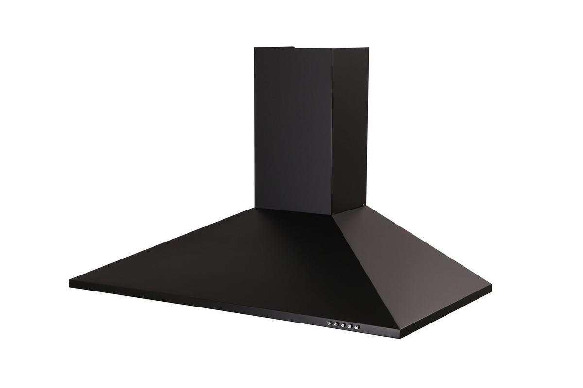Dunstabzugshaube Respekta Karena Schwarz B:90cm - Schwarz, Basics, Metall (90/58-96/47,5cm) - Respekta