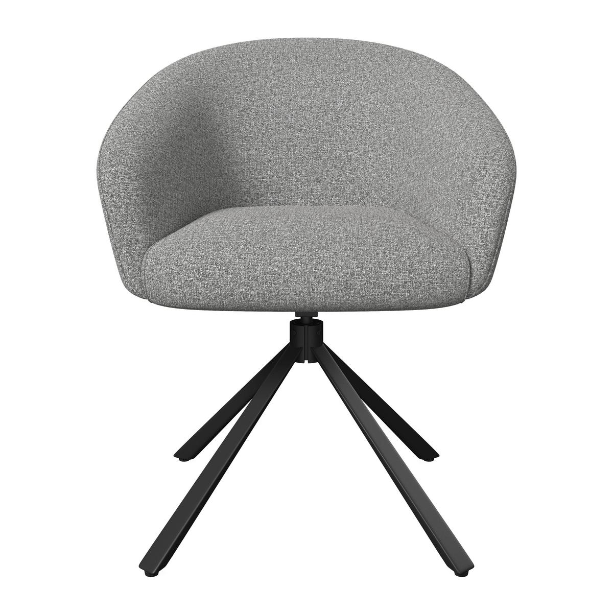 Židle s područkami Amina, šedá - šedá/černá, Moderní, kov/textil (64/81/63cm) - Bessagi Garden
