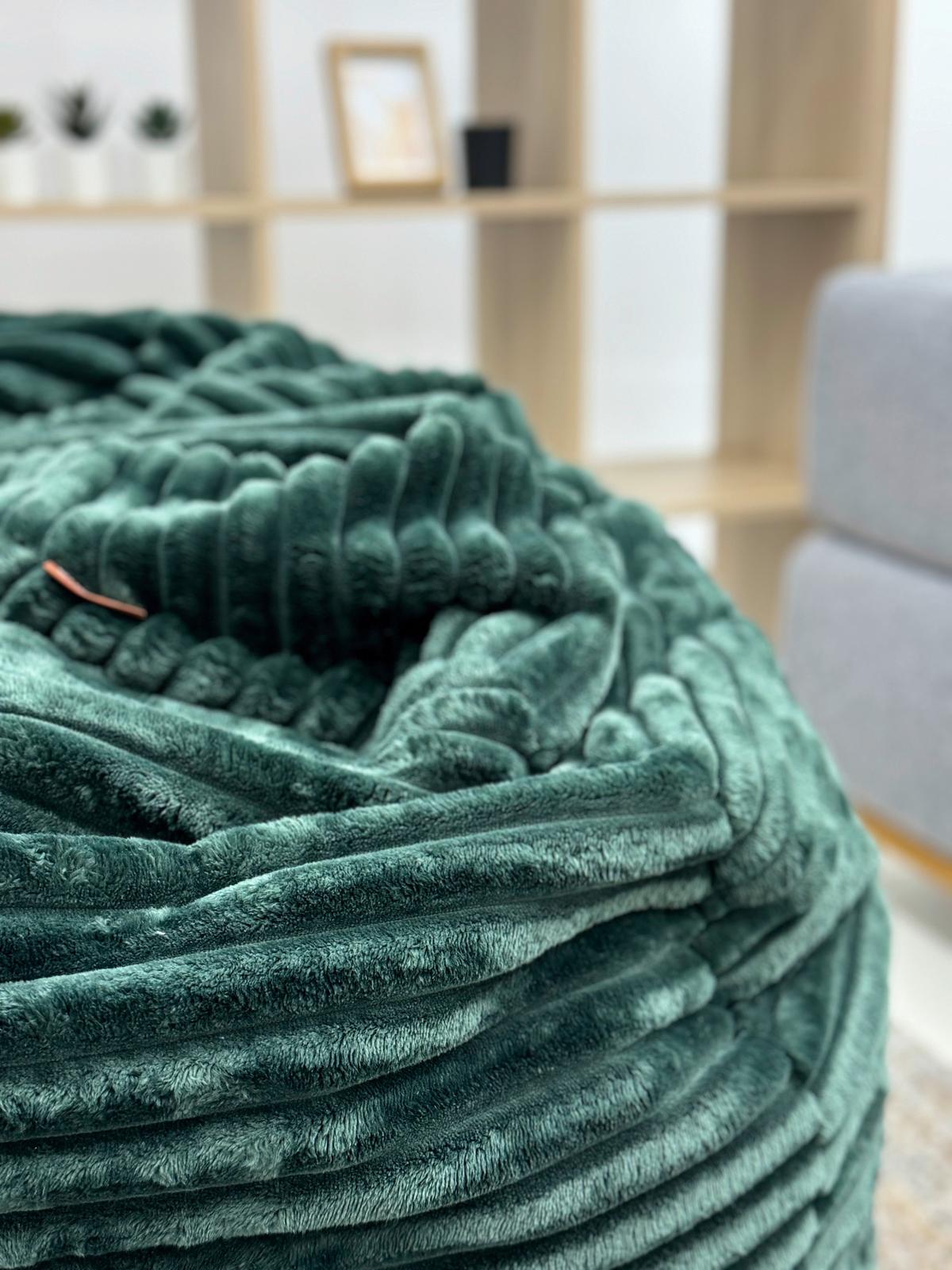 Sedací vak BUZZI, 280L, zelený manšestr TILIA - zelená, Basics, textil (120/85/85cm) - Ondega