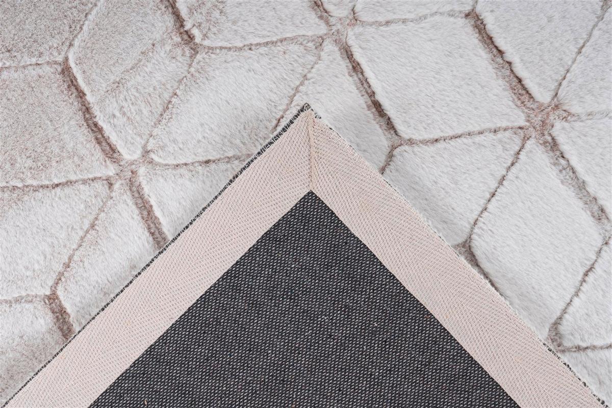 Teppich Weiß, Taupe Vivica 125, Bxl: 120x160 Cm - Taupe/Weiß, KONVENTIONELL, Textil (120/160cm)