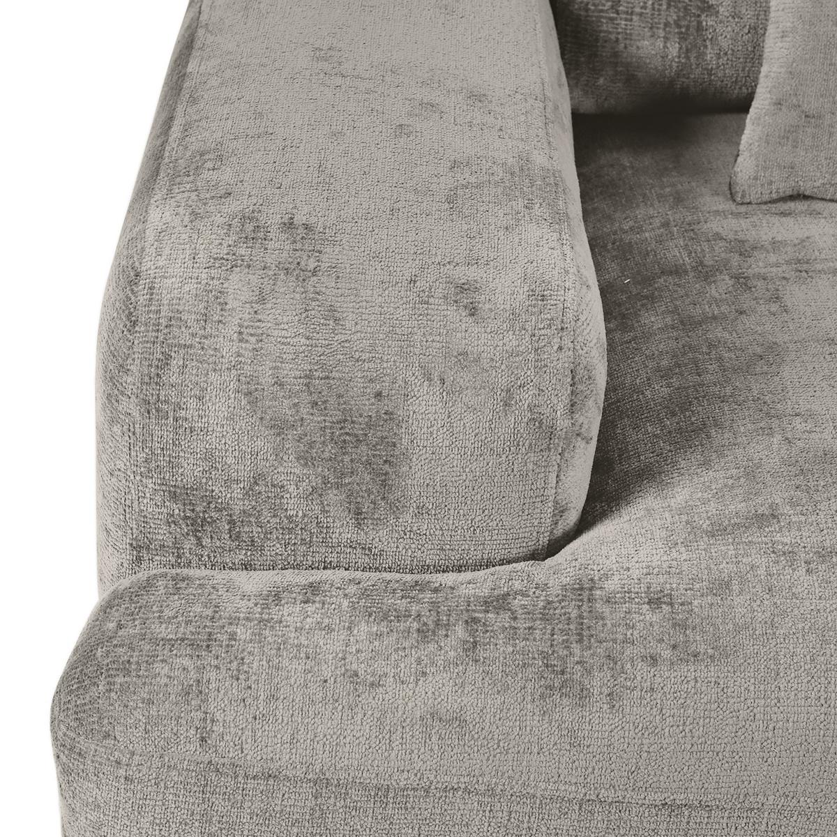 Bigsofa Mezino Hellgrau B: 282 Cm - Hellgrau/Schwarz, KONVENTIONELL, Textil (282/73/115cm) - MID.YOU