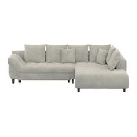 Ecksofa Mit Schlaffunktion Mendoza New Chenille 309x197cm - Schwarz/Grau, KONVENTIONELL, Textil (309/197cm) - Ondega