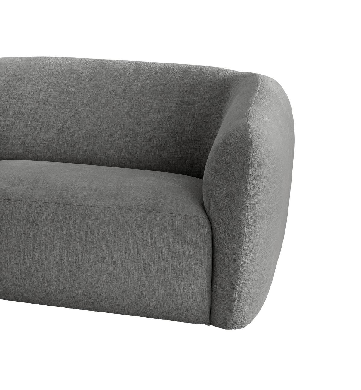 Ecksofa Jesi, Graubraun S: 182x276 Cm - Graubraun/Schwarz, MODERN, Textil (182/276cm) - Livetastic