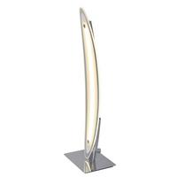 LED-Tischlampe Surf dimmbar Chromfarben Surfbrett Design - Chromfarben, Basics, Glas/Metall (43cm) - Näve