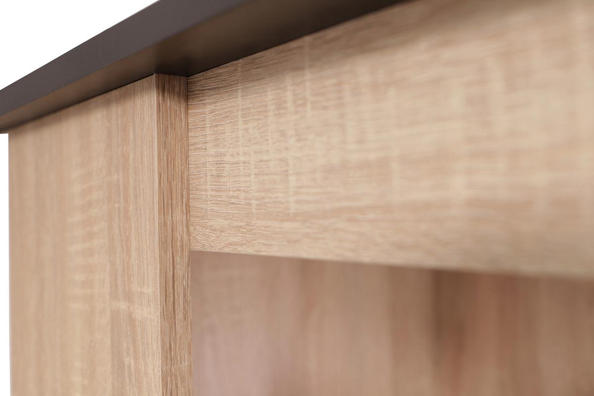 Bartisch Merle Schwarz, Eiche Dekor L: 103 cm - Eichefarben/Schwarz, Design, Holzwerkstoff (103/50/115cm) - Respekta