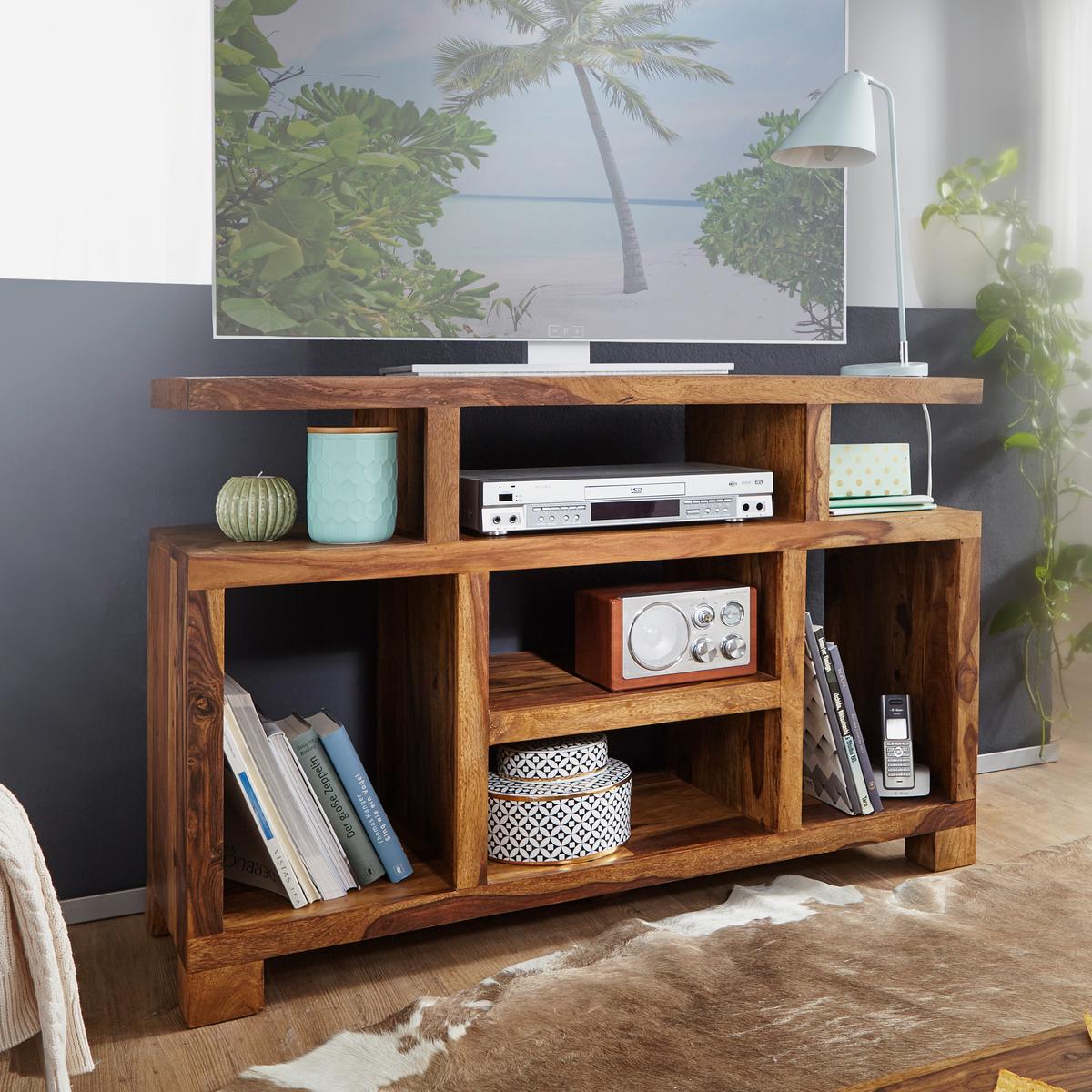 Sideboard Sheesham Sheeshamfarben B: 115 cm - Sheeshamfarben, Design, Holz (115/76,5/41cm) - MID.YOU