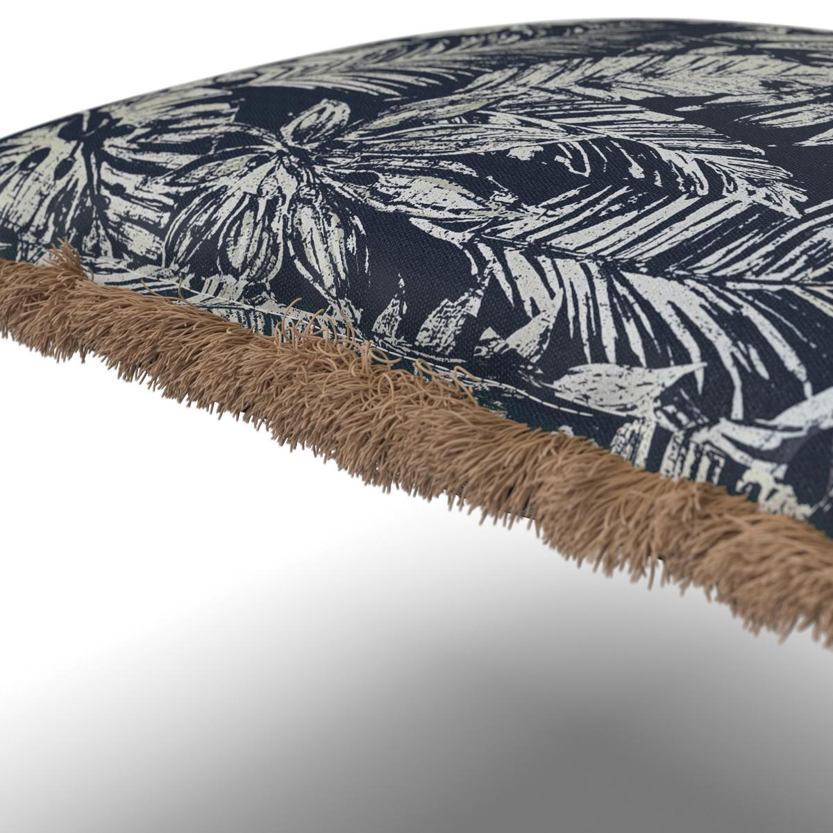 VENKOVNÍ POLŠTÁŘ NADIA - bílá/modrá, Moderní, textil (50/50/10cm) - Bessagi Garden