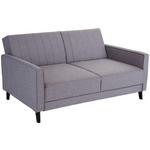 3-Sitzer-Sofa Mit Schlaffunkt. Genua Grau - Schwarz/Grau, MODERN, Holz/Textil (204/86/84cm) - Luca Bessoni