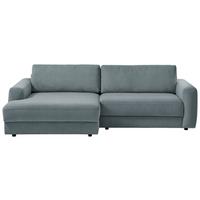 Ecksofa Bourbon - Blaugrau/Schwarz, MODERN, Textil (176/250cm) - Trendmanufaktur