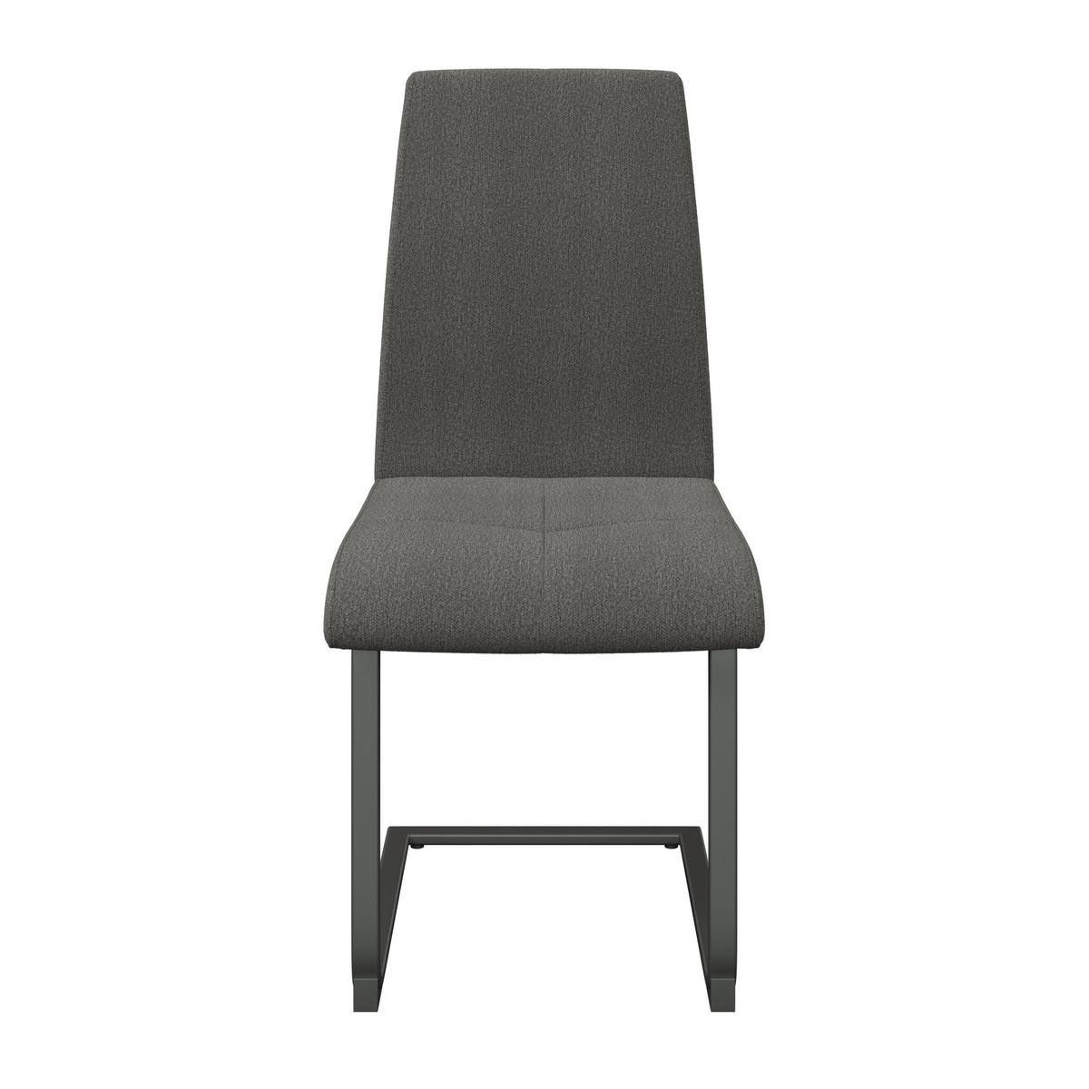 Schwingstuhl Tristan Webstoff schwarz, B: 41cm - Schwarz, MODERN, Holz/Textil (41/102/58cm) - James Wood