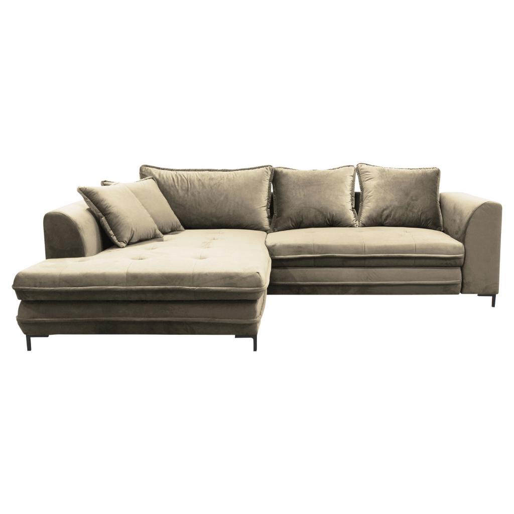Ecksofa mit Schlaffunktion Bello Beige 187x277 cm