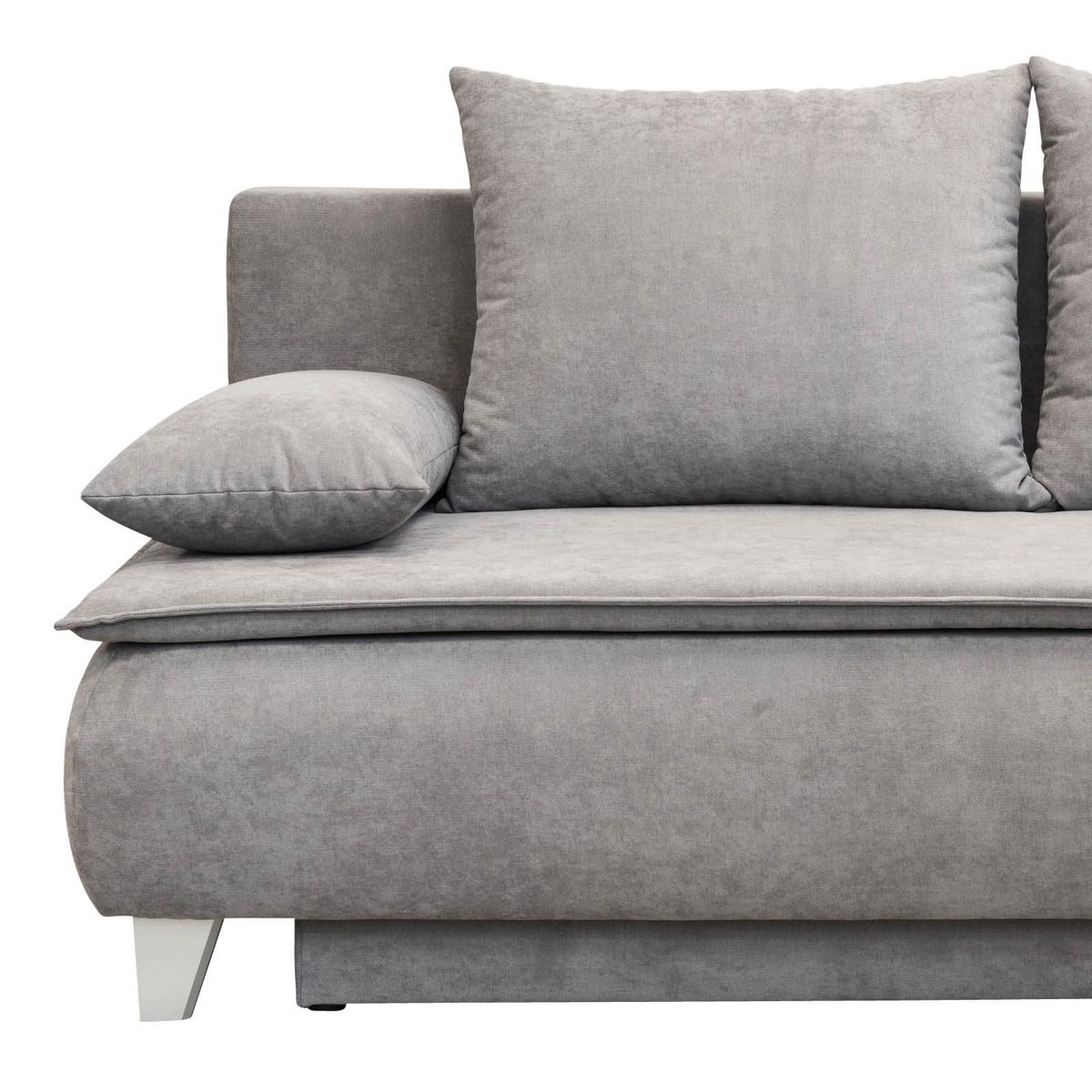 POHOVKA BOXSPRING Mona, sivá - svetlosivá, Modern, textil (208/100/106cm)