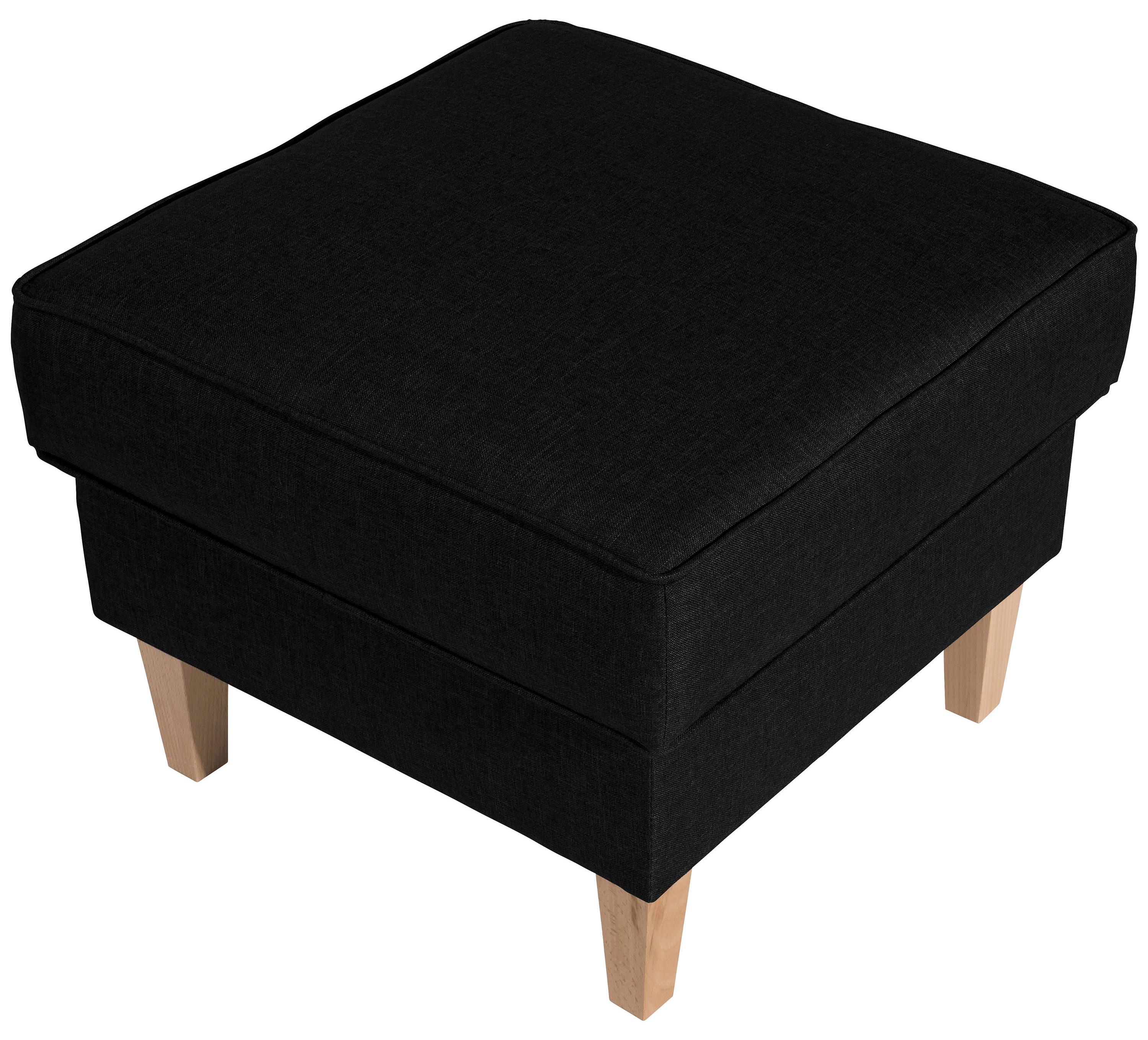 Hocker Lorris - Buchefarben/Schwarz, Design, Textil (53/45/53cm) - Max Winzer