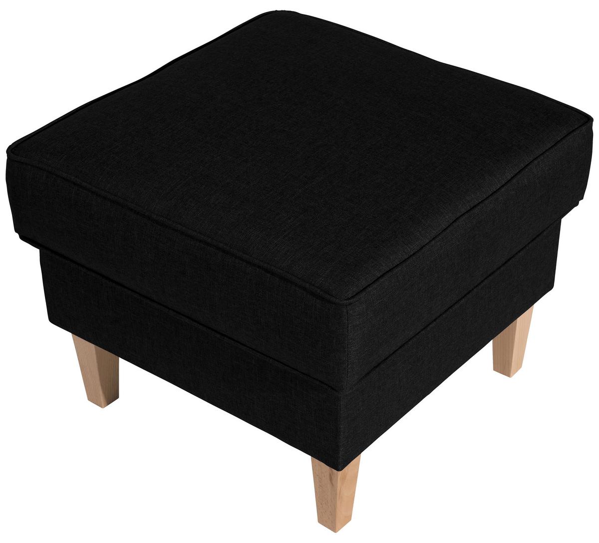 Hocker Lorris - Buchefarben/Schwarz, Design, Textil (53/45/53cm) - Max Winzer