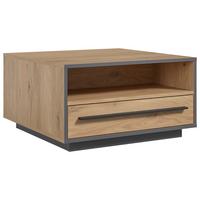 Couchtisch Nadiro B: 70 cm Wildeiche Dekor/Schwarz Matt - Eichefarben/Schwarz, Trend, Holzwerkstoff (70/39/70cm) - Livetastic