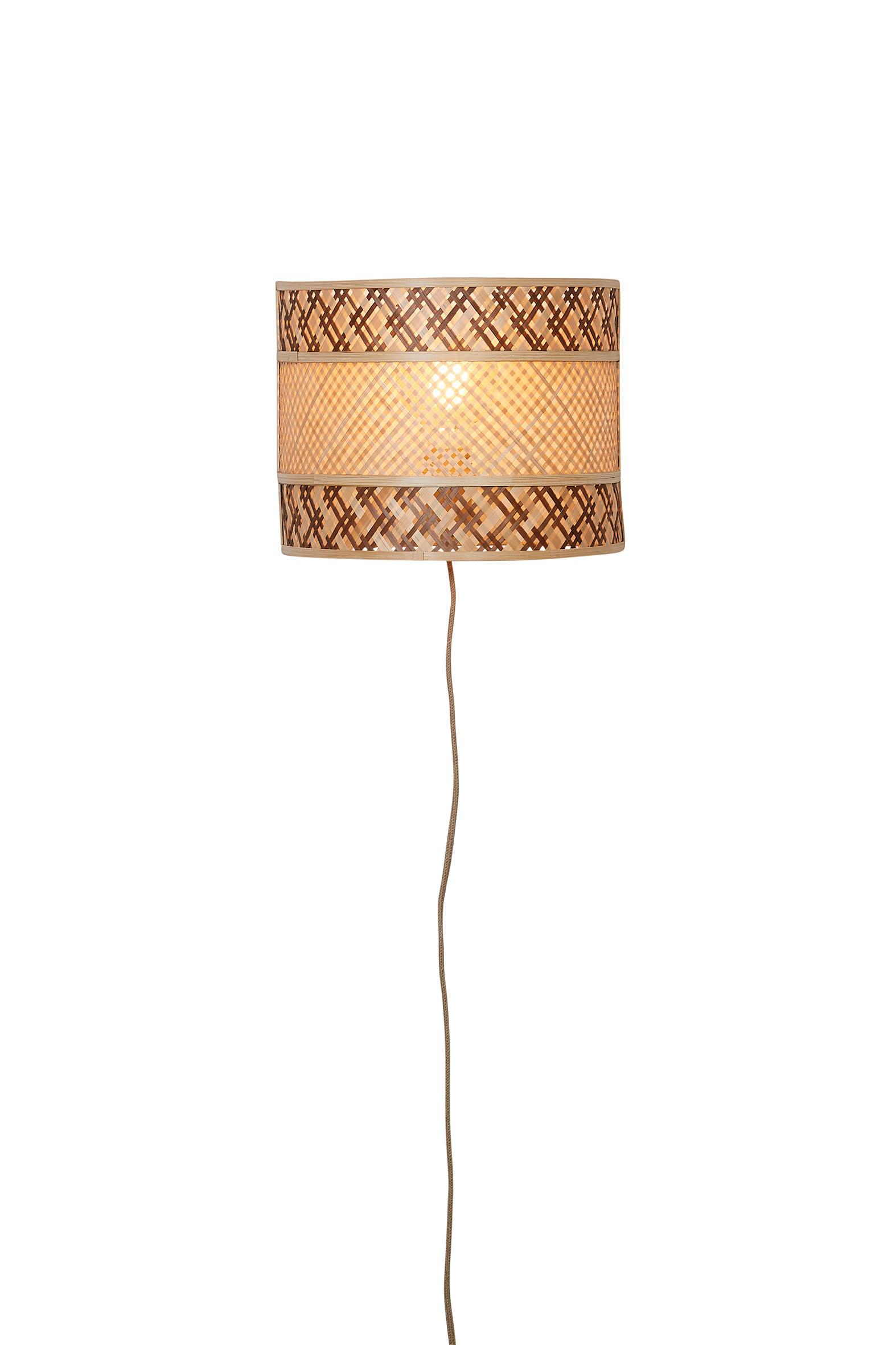 WANDLEUCHTE LANKAWI - Braun/Naturfarben, Basics, Naturmaterialien (19/19/25cm) - Good & Mojo