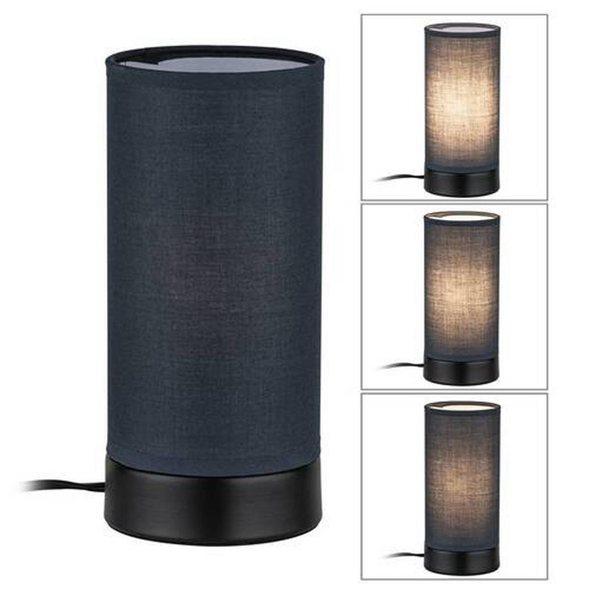 Tischlampe Grau/Schwarz 77059 - Schwarz/Grau, Design, Textil/Metall (10/21cm) - Paulmann