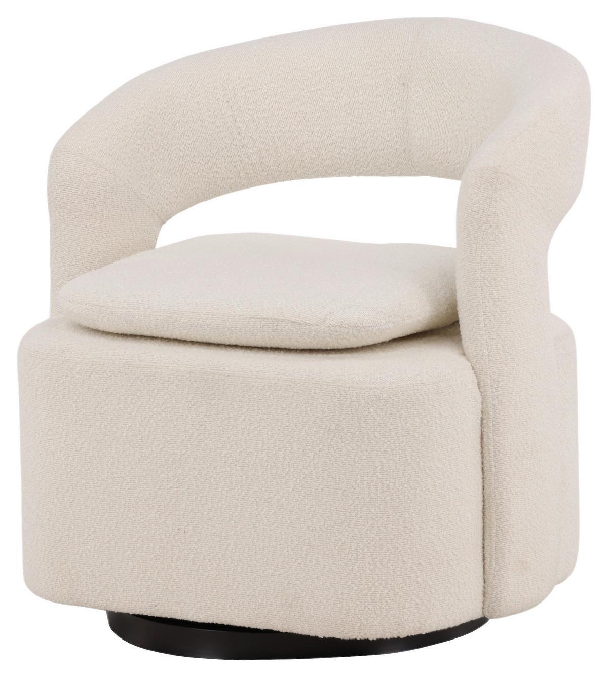 Sessel Laurel - Weiß, Design, Textil/Metall (69/75/72cm) - Livetastic