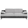 2-Sitzer-Sofa Titus Graphit-/Silberfarben - Silberfarben/Schwarz, Design, Textil (205/80/104cm) - Livetastic