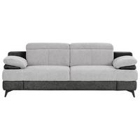 3-sitzer-sofa Titus Graphit-/silberfarben - Silberfarben/Schwarz, Design, Textil (225/80/104cm) - Livetastic