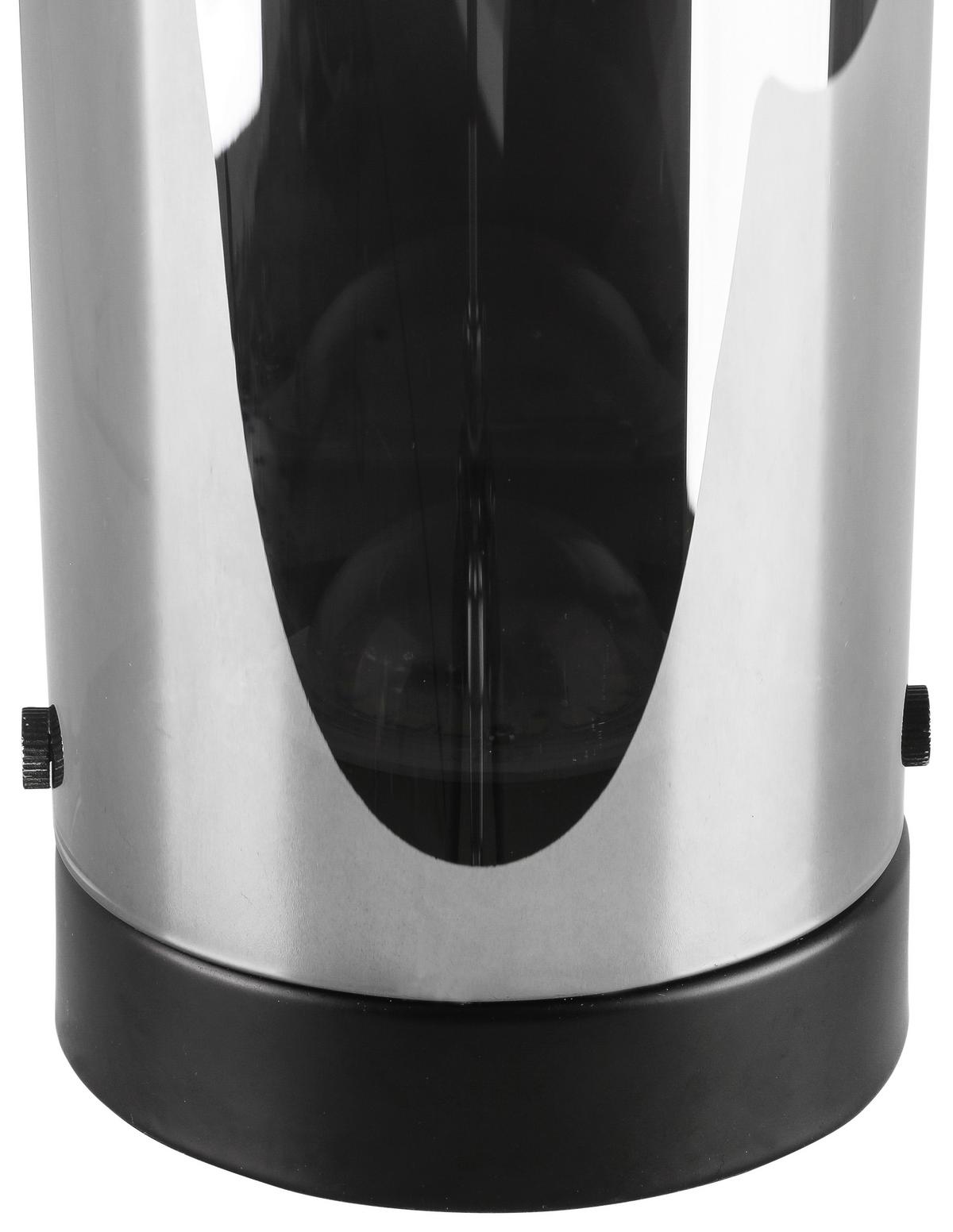 Stolná LED lampa BLOH - čierna/chrómová, Modern, kov/sklo (10/20cm) - Mömax