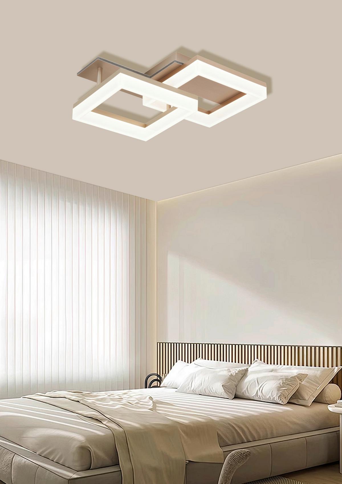 Led Mennyezeti Lámpa Fran - fehér, Modern, műanyag/fém (41/30/13cm) - Luca Bessoni