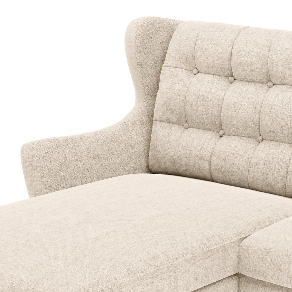 Ecksofa Henry Silberfarben, S: 250x173 cm - Eichefarben/Silberfarben, KONVENTIONELL, Textil (250/173cm) - Trendmanufaktur