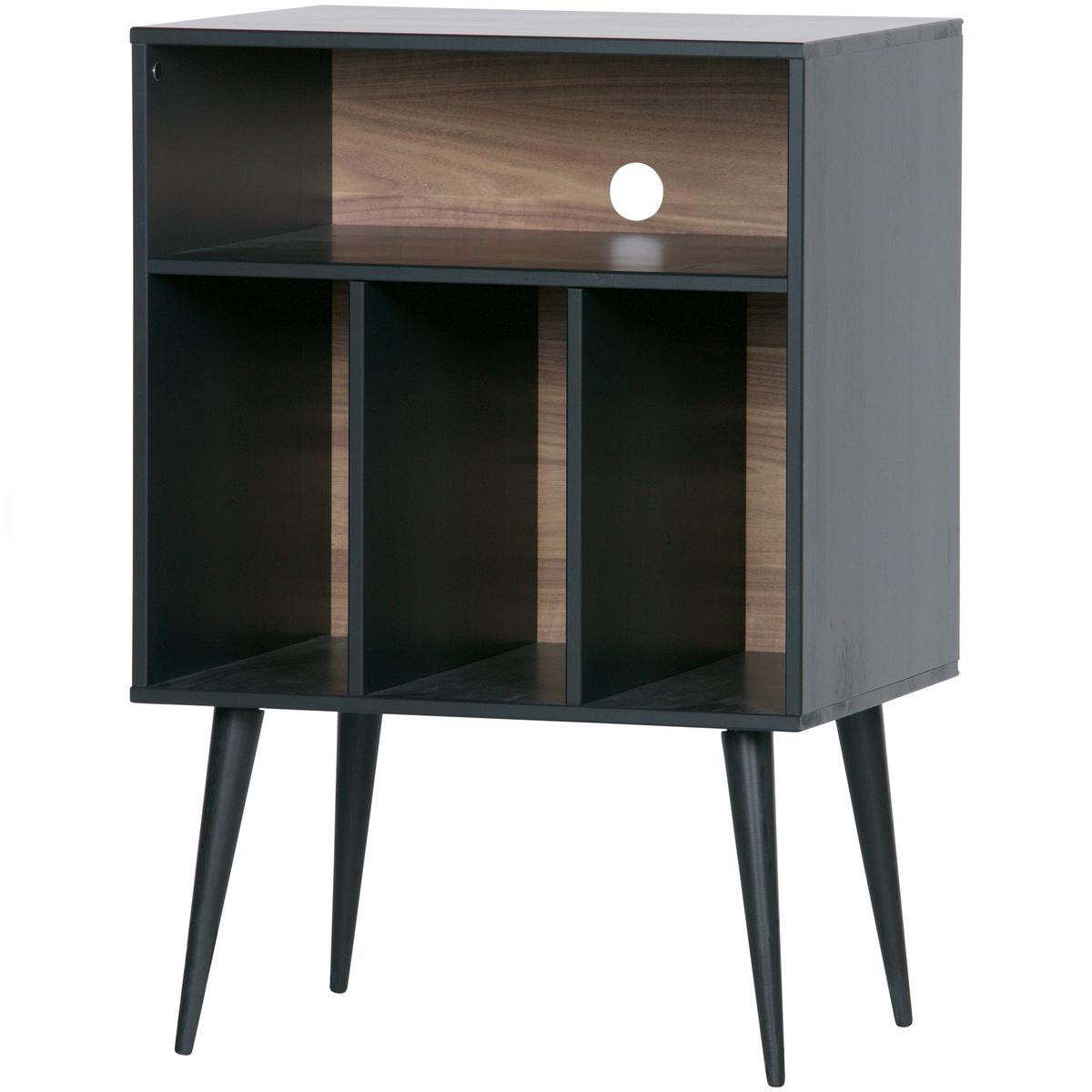 Kommode James Schwarz/walnussfarben B: 60cm - Walnussfarben/Schwarz, Design, Holz/Holzwerkstoff (60/83/44cm) - Livetastic