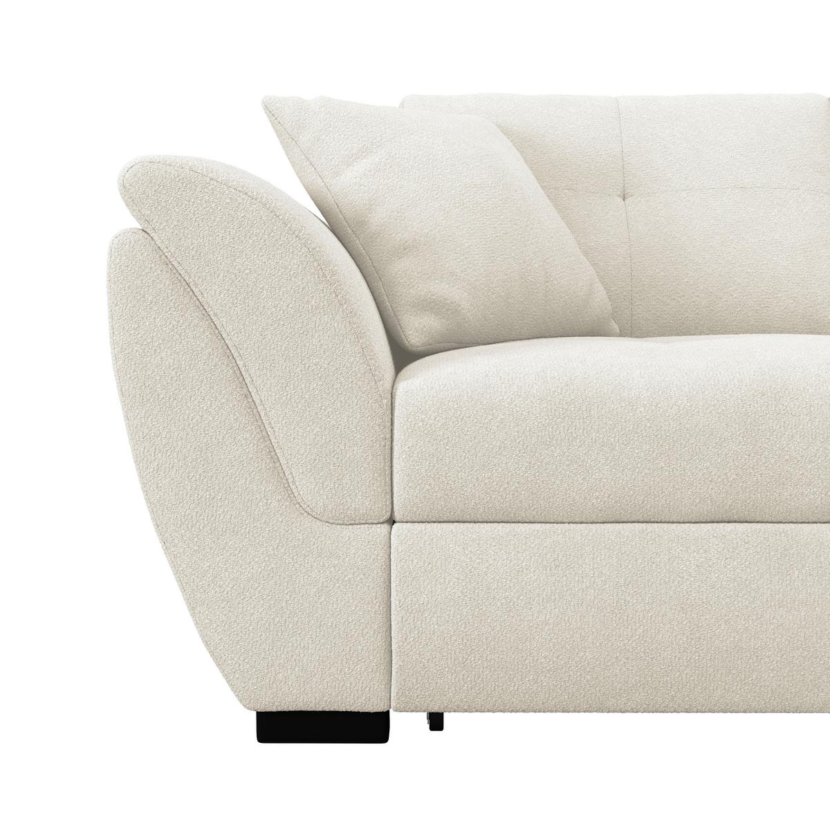 Rohová sedačka BERISSO, pravá, sivá tk. VINCI - čierna/sivá, Konventionell, textil (278/187cm) - Ondega