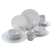 Kombinovaná souprava Antique, 16 dílná  pro 4 osoby - bílá, Basics, keramika - Creatable