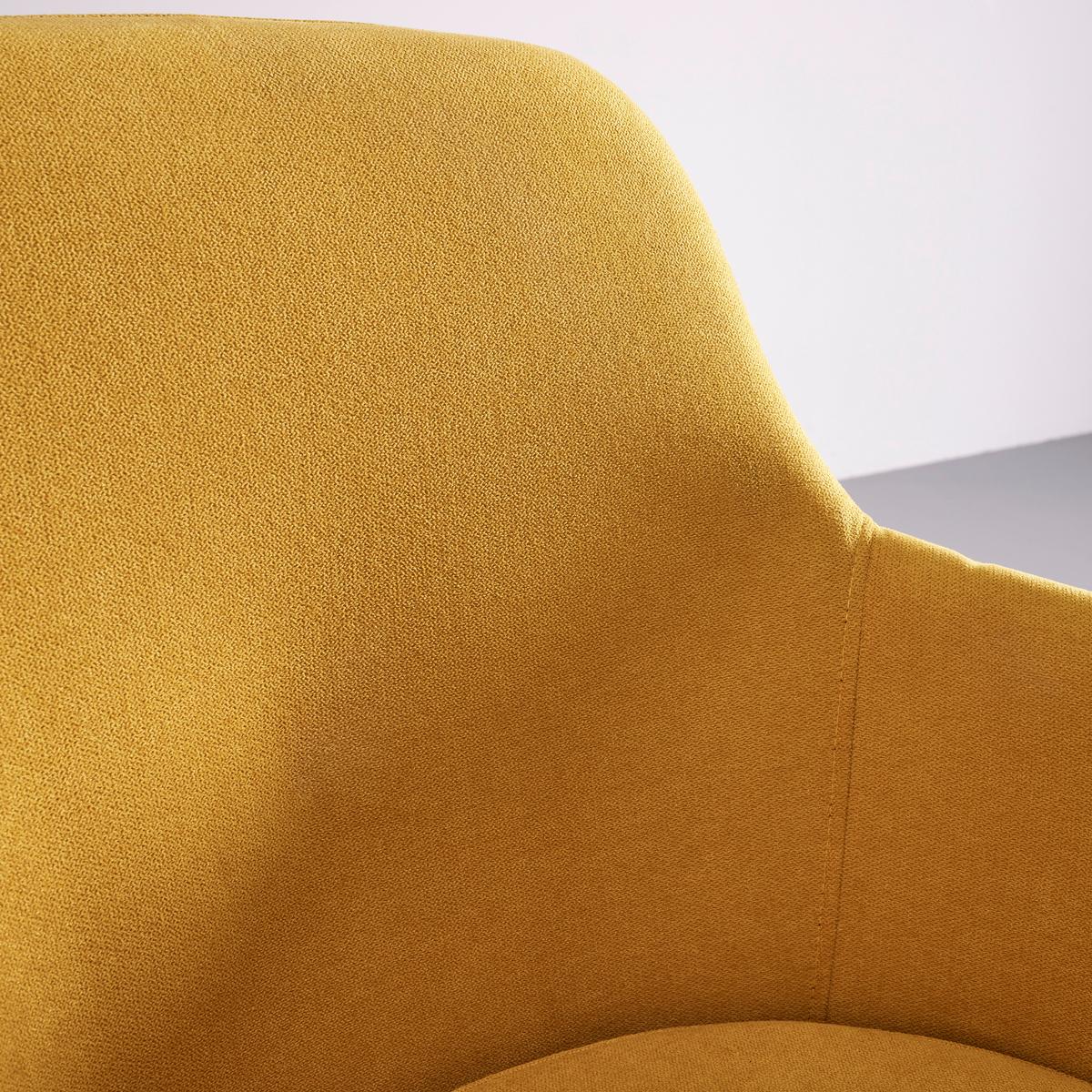 Stolička s podrúčkami MIA žltá - čierna/žltá, Modern, kov/textil (55,5/83/55cm) - Bessagi Home