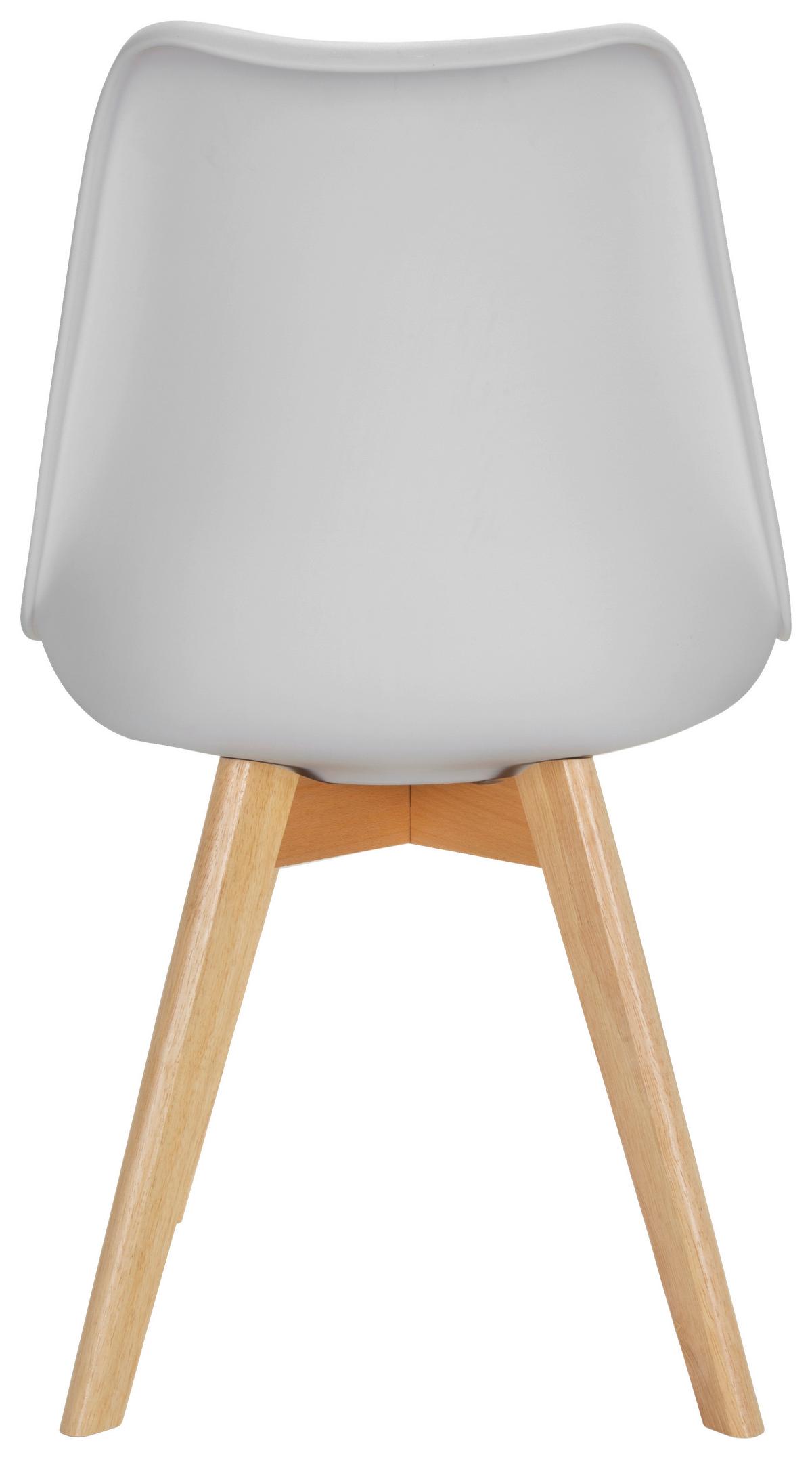 Stuhl-Set 4er Scandi Weiß/Buchefarben - Buchefarben/Weiß, MODERN, Holz/Kunststoff (48/87/56cm) - MID.YOU