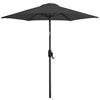 Sonnnenschirm Basic Lift Dh: 182x210 cm Anthrazit - Anthrazit, Basics, Textil/Metall (182/210cm) - Doppler
