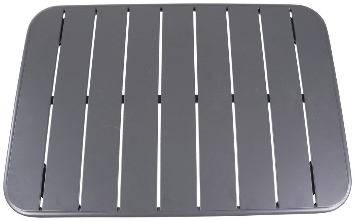 Gartentisch Klappbar Sumila Metall/Kunststoff L 80 cm - Schwarz, MODERN, Kunststoff/Metall (80/55/72cm) - Ambia Garden