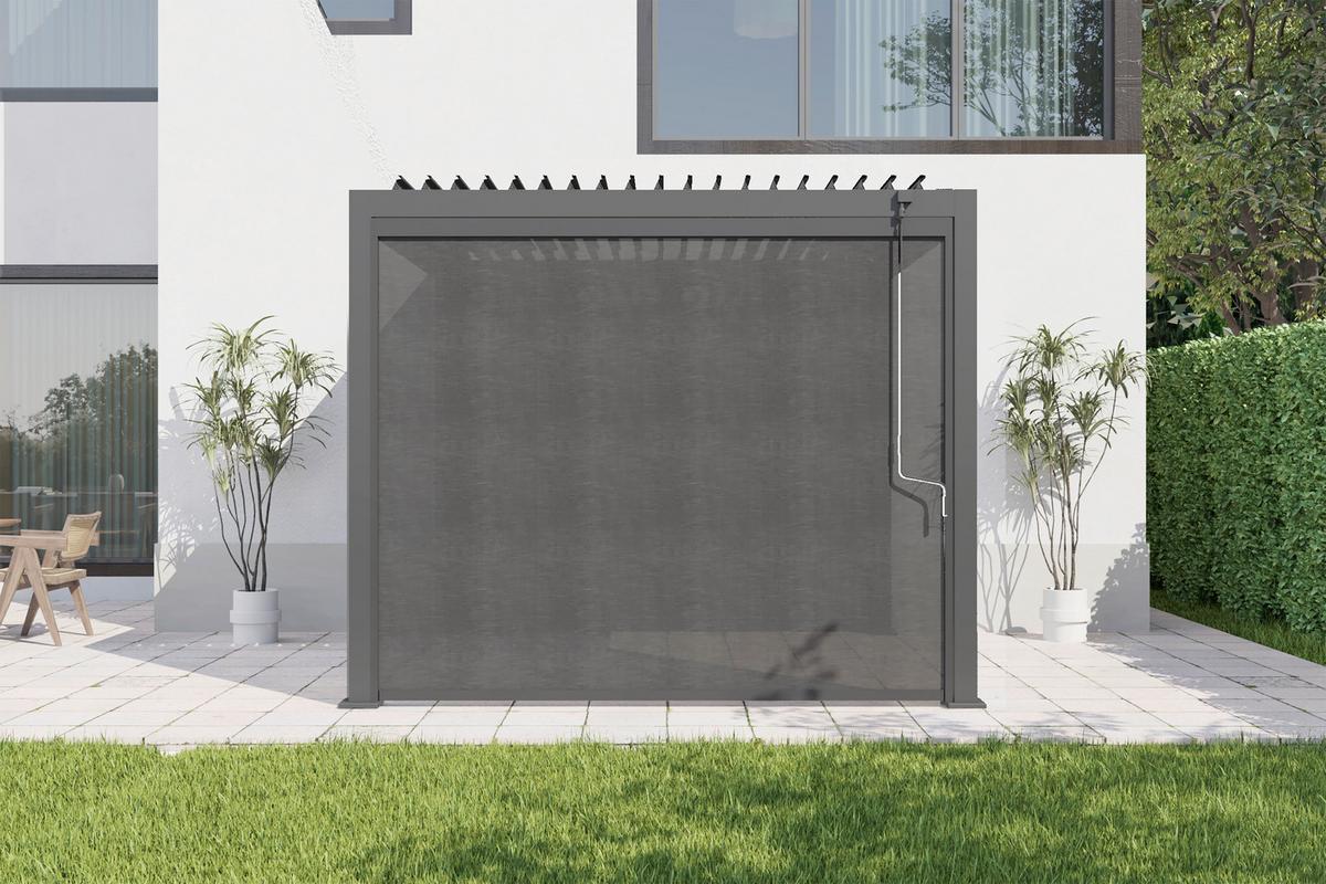 Rollo für Pergola Core + Textil, BxH: ca. 278x231,5 cm - Anthrazit, Basics, Textil (278/231,5/8,5cm) - Gardenson