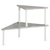 Küchenregal Grau, Weiß B: 53 cm - Weiß/Grau, Basics, Holzwerkstoff/Metall (53/38/38cm)