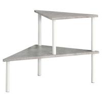 Küchenregal Grau, Weiß B: 53 cm - Weiß/Grau, Basics, Holzwerkstoff/Metall (53/38/38cm)