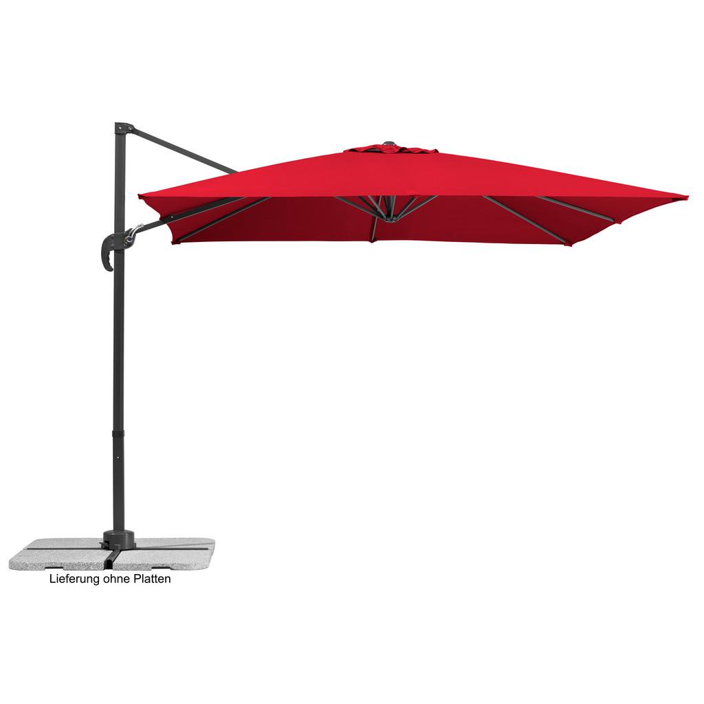 Ampelschirm Rhodos Junior BHT: 338x239x270 cm Rot