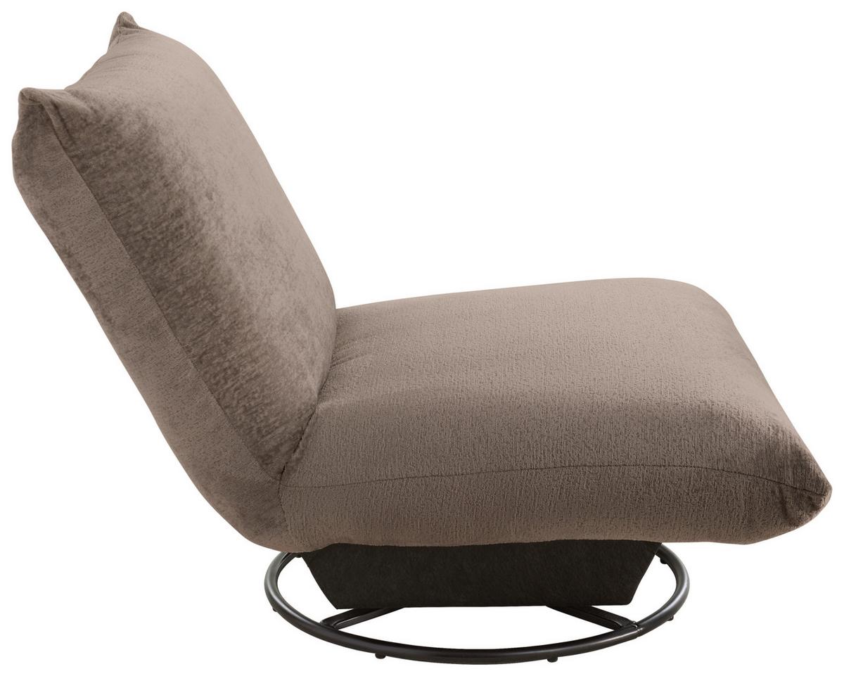 Relaxsessel Cremona Polyester Dunkelbraun - Dunkelbraun/Schwarz, Design, Textil (100/78/96cm) - Livetastic