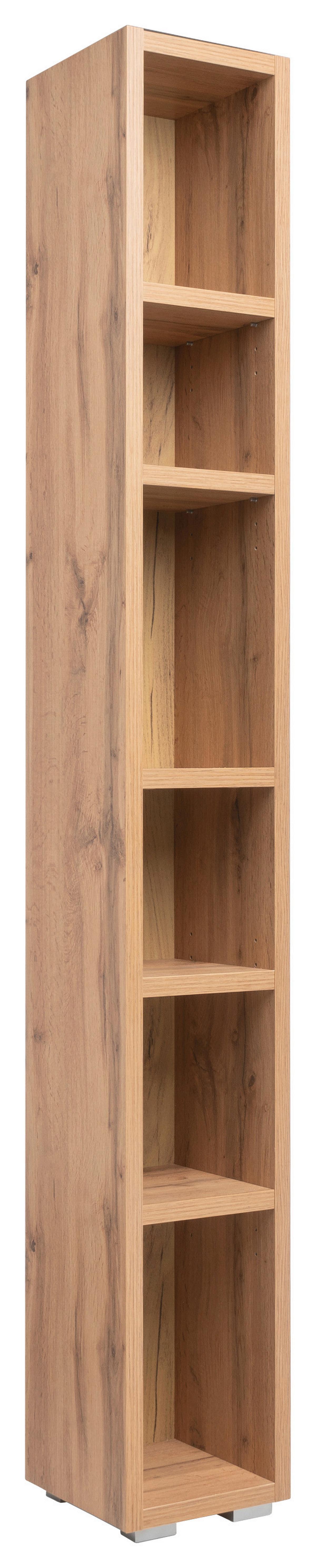 Regal Image 25 Cm Honigeiche Dekor - Eichefarben/Silberfarben, KONVENTIONELL, Holzwerkstoff (25/191/27cm) - MID.YOU