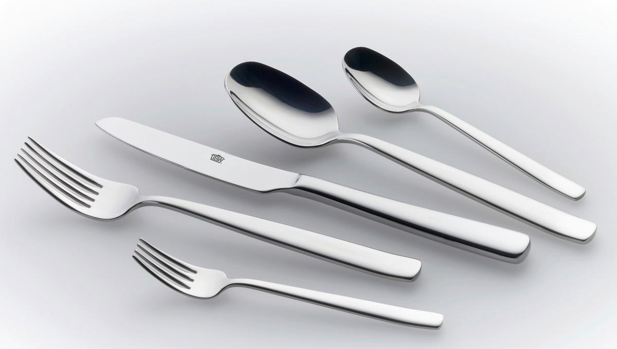 Besteckset Premium - Edelstahlfarben, Basics, Metall - GSW