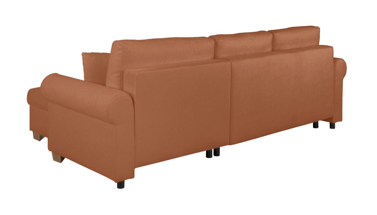Ecksofa Arles Rostfarben 56 S: 266x161 Cm - Rostfarben/Buchefarben, Design, Textil (266/161cm) - MID.YOU