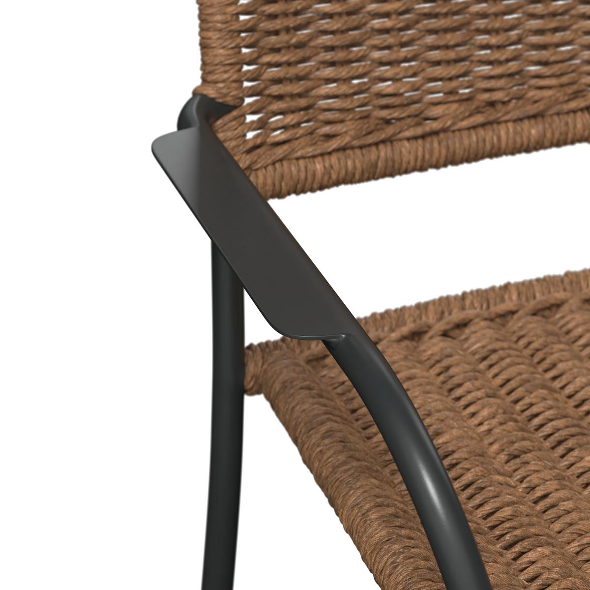 Gartensessel Clara - Gelb/Braun, MODERN, Kunststoff/Metall (58/63/90cm) - Beldano