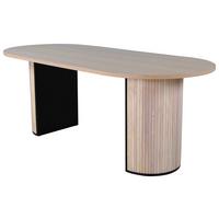 Esstisch Bianca - Eichefarben/Schwarz, Design, Holz/Holzwerkstoff (200/75/90cm) - Livetastic